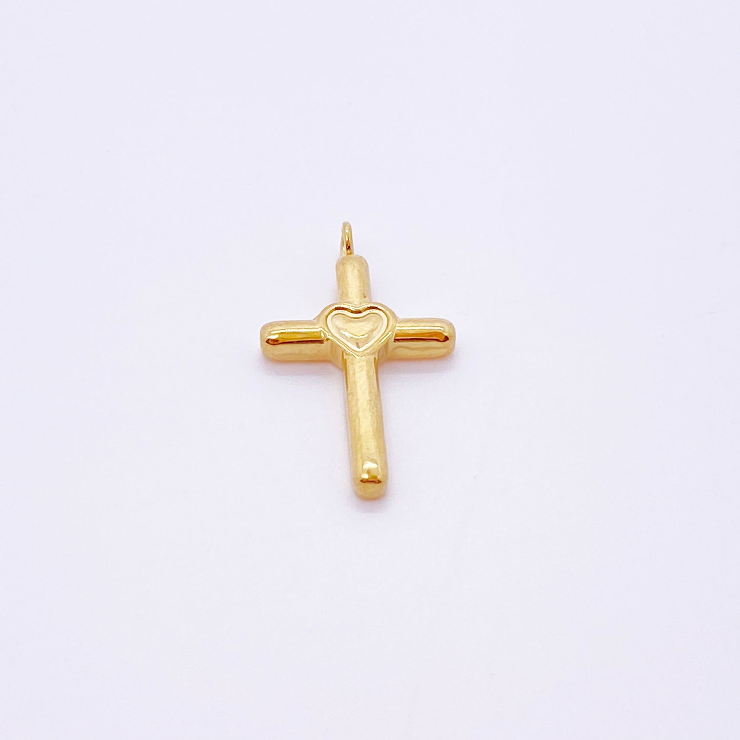 Cross heart charm