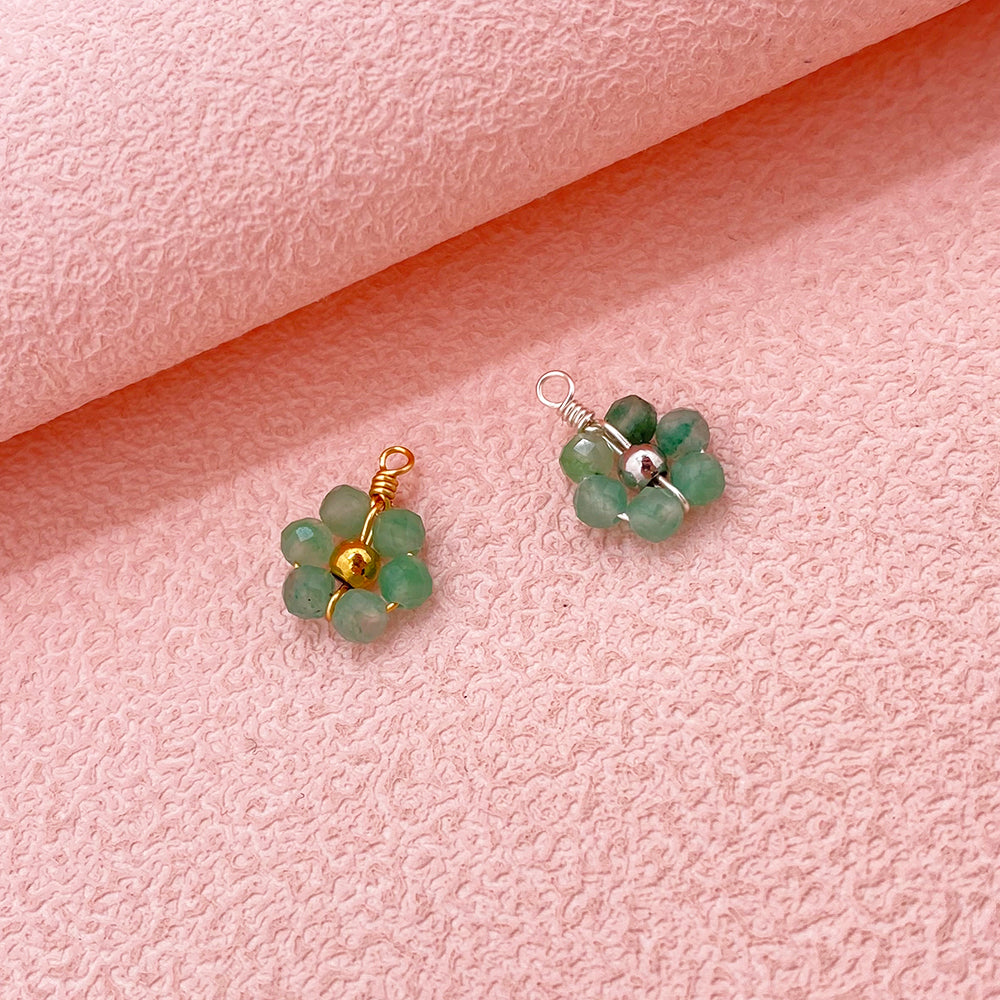 5 pcs/pack Natural crystal daisy flower charm
