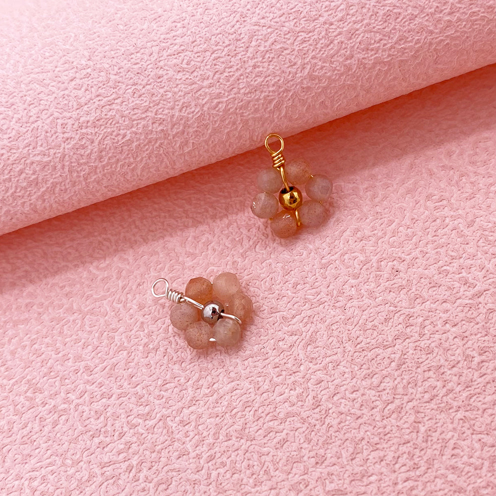 5 pcs/pack Natural crystal daisy flower charm