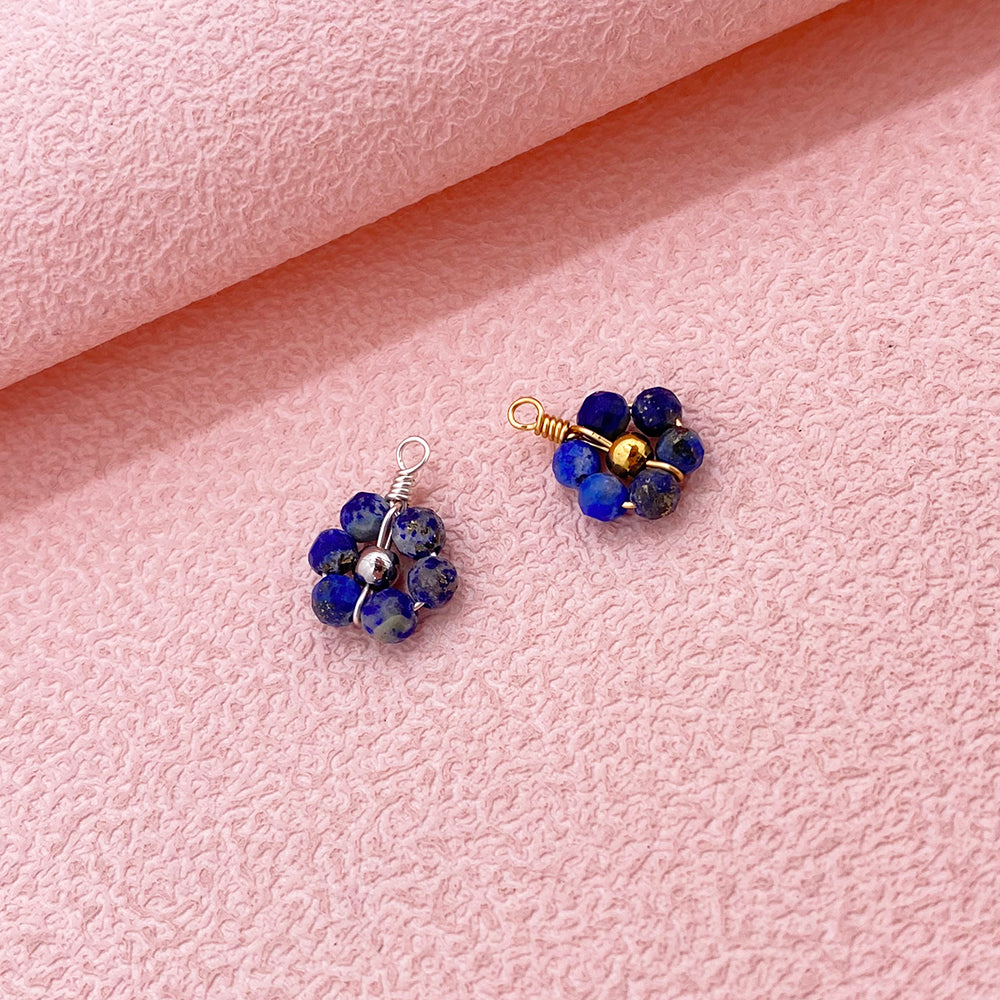 5 pcs/pack Natural crystal daisy flower charm