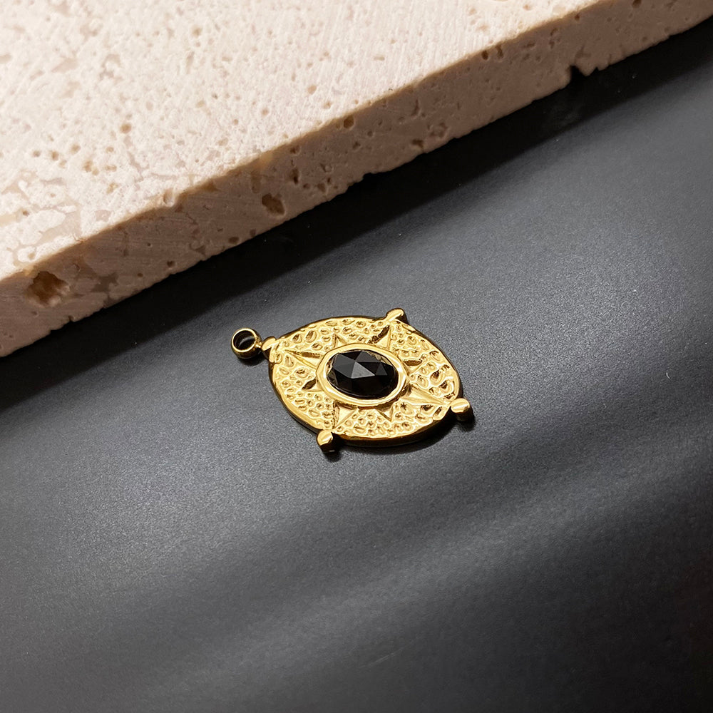 Gemstone sun charm