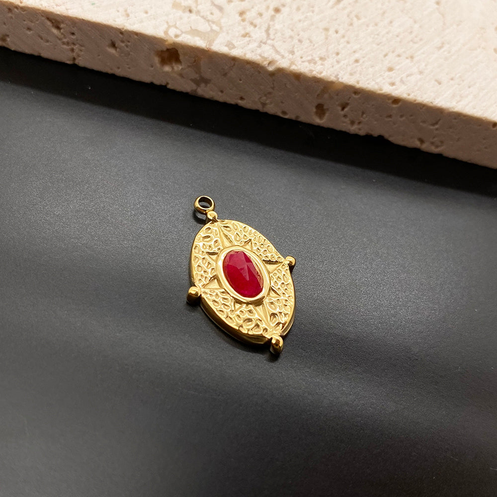 Gemstone sun charm
