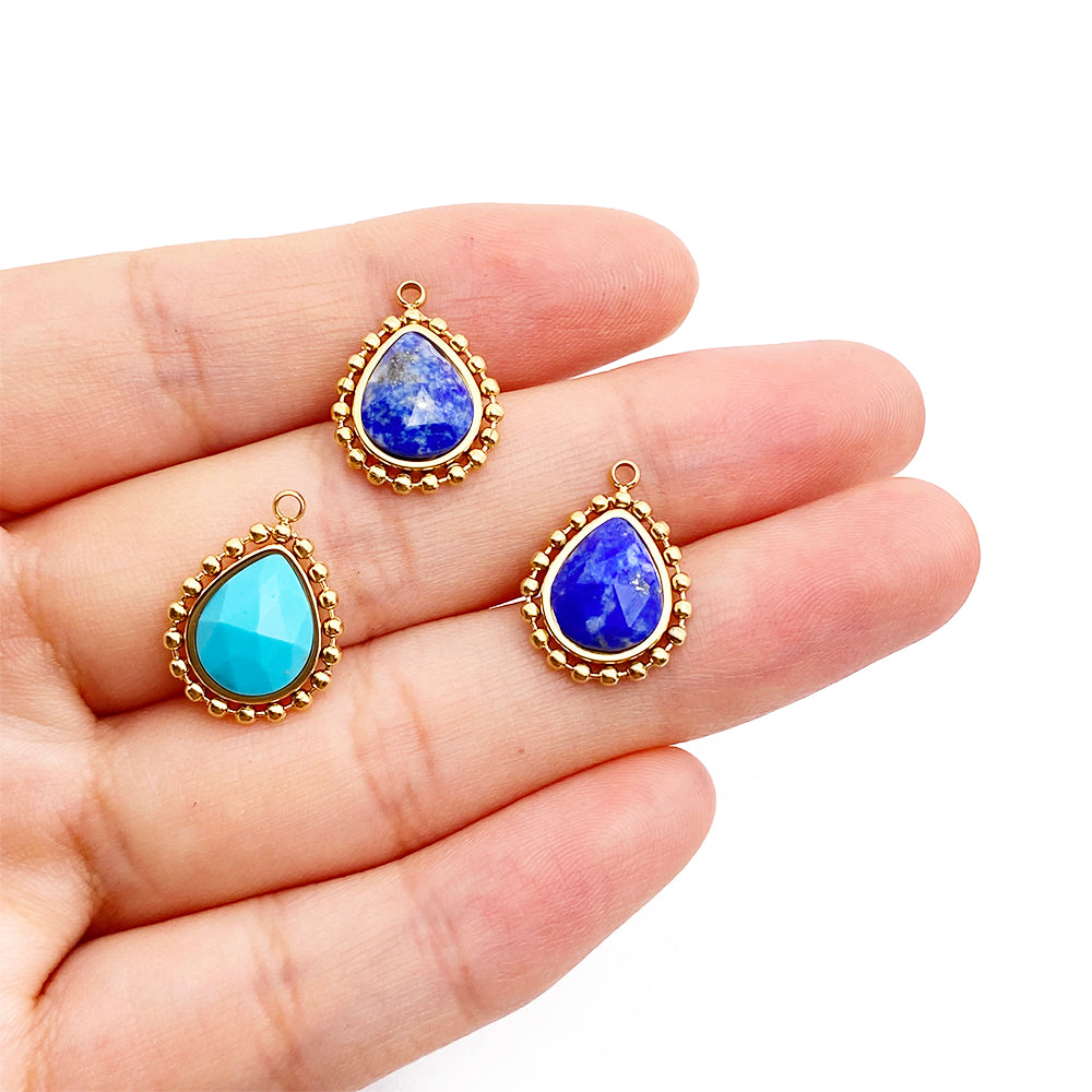 Drop shap lapis pendant