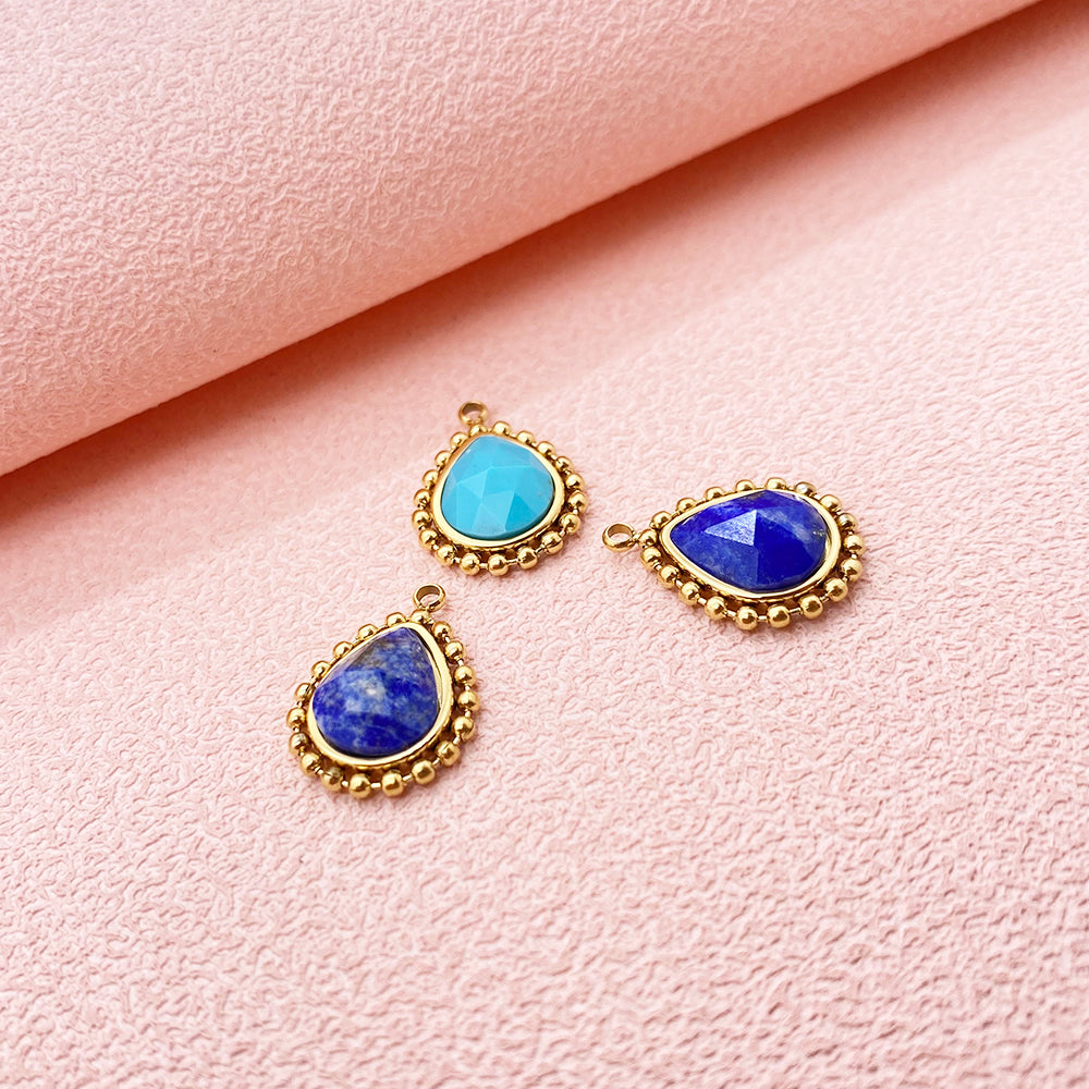 Drop shap lapis pendant