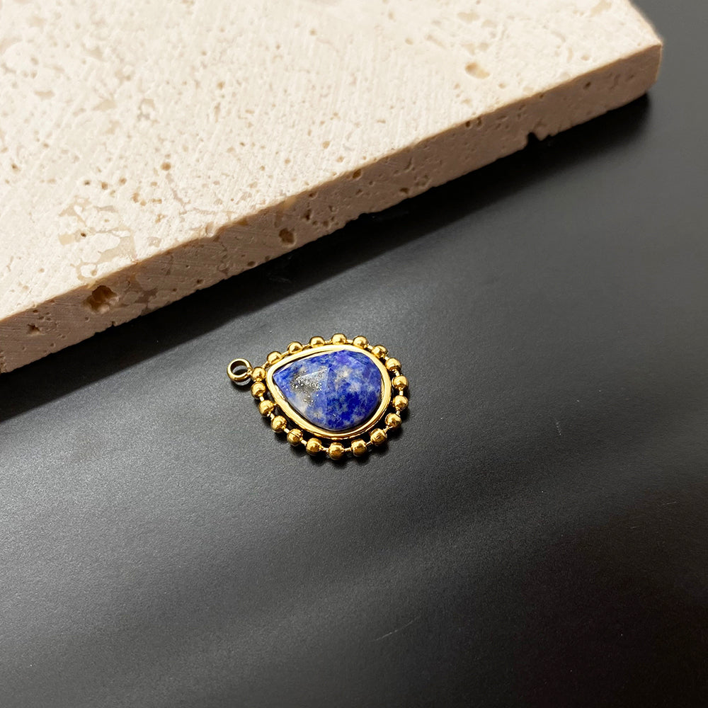 Drop shap lapis pendant