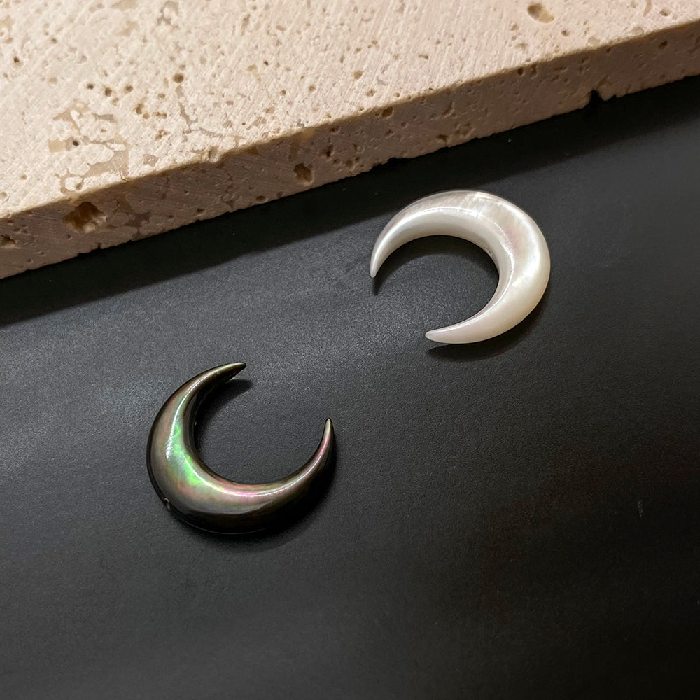 15mm or 20mm Moon shell charm