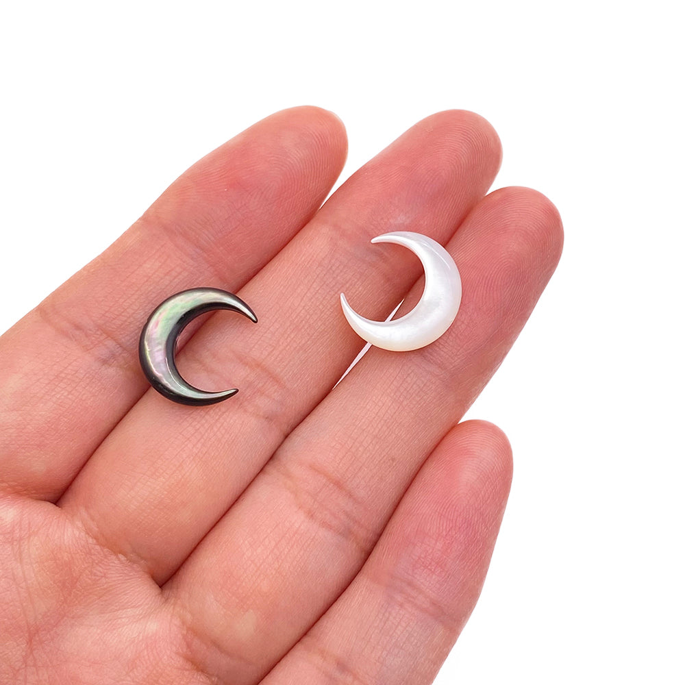 15mm or 20mm Moon shell charm