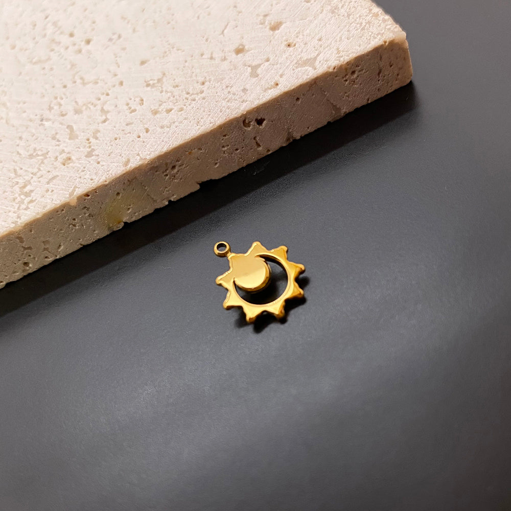 2533 Moon and Turquoise sun charm