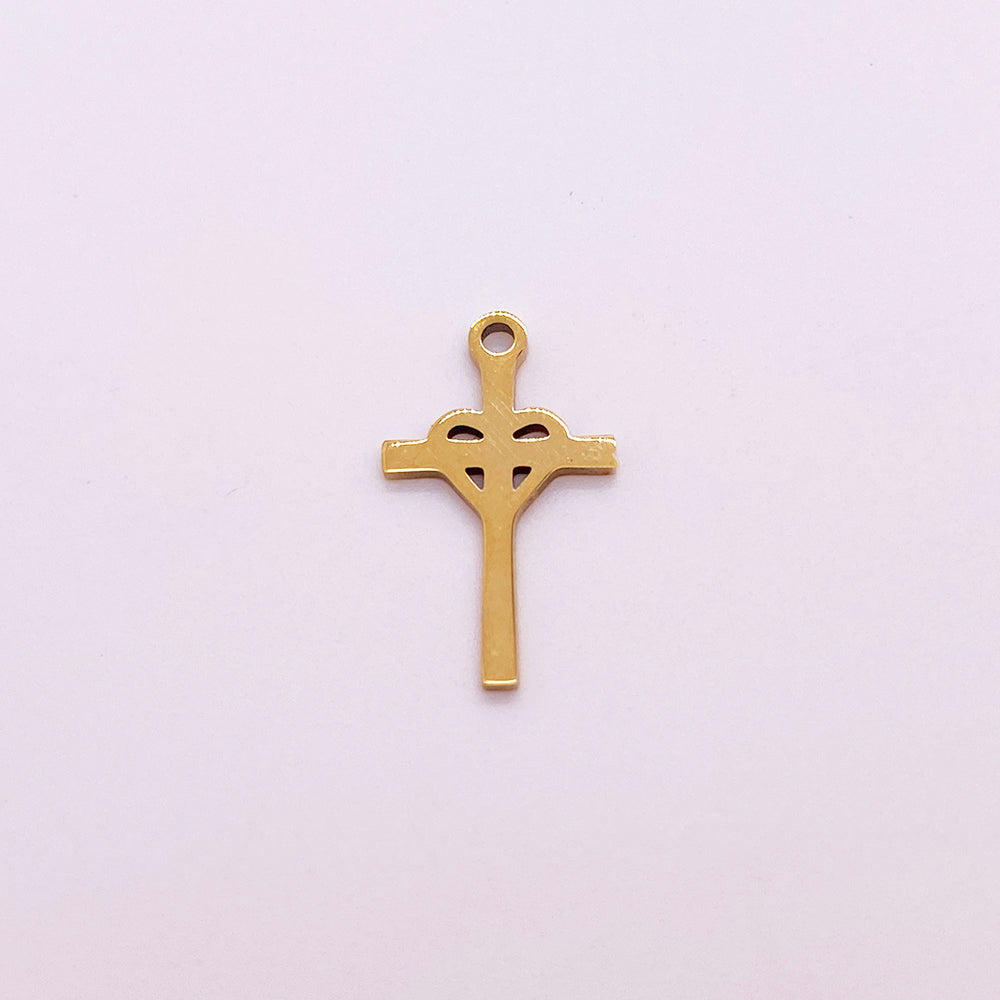 Heart cross charm