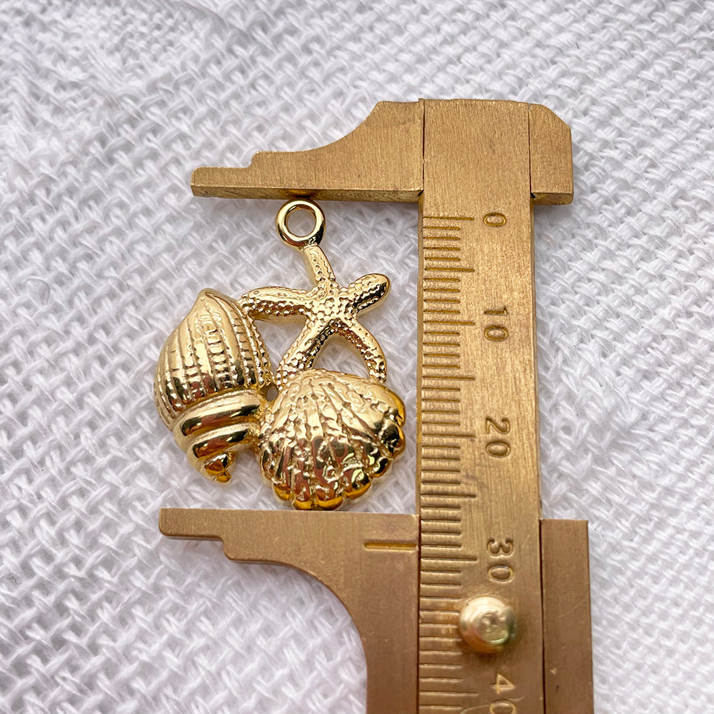 12300 Starfish&shell charm