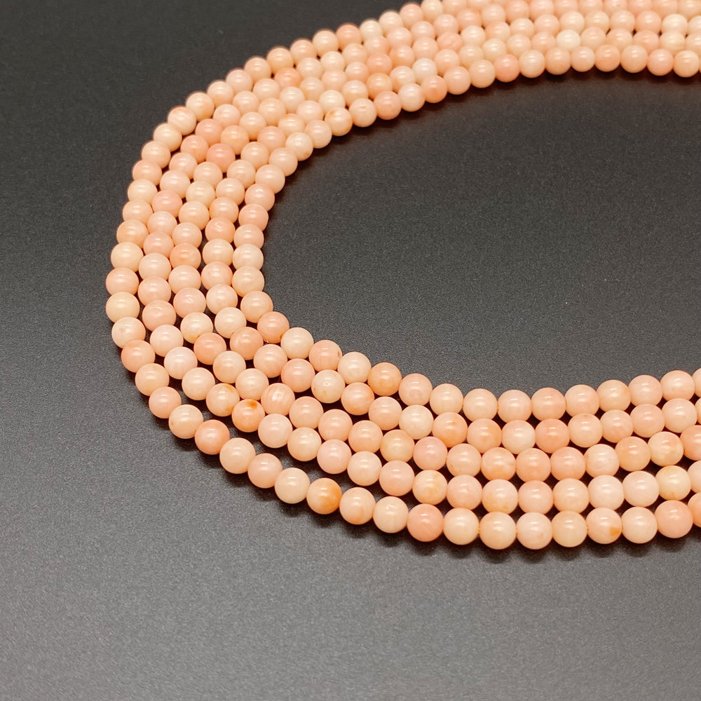 Natural Sea bamboo coral round bead