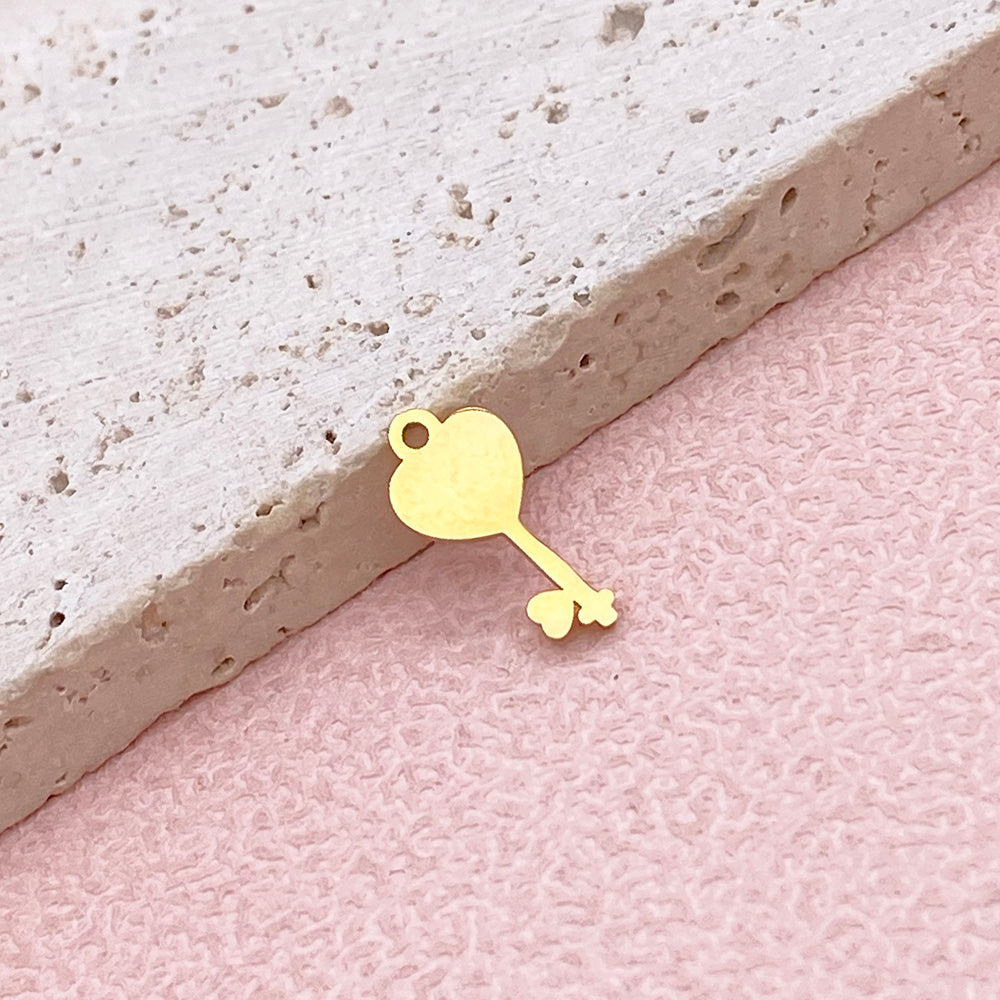 Enamel Heart key charm