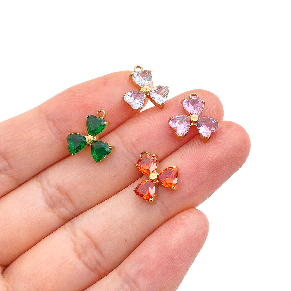 5674 zircon clover charm