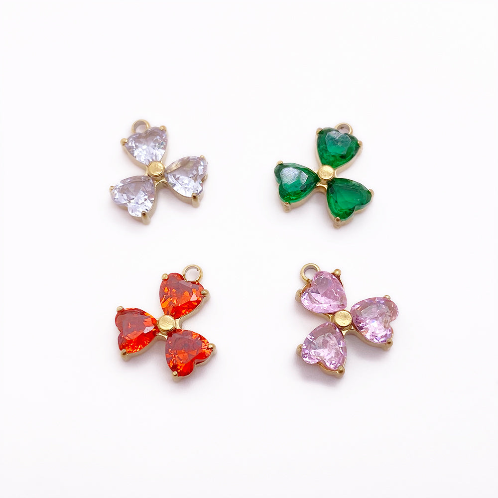 5674 zircon clover charm