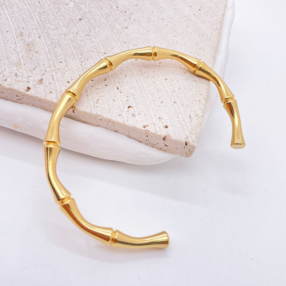 Half-open bamboo joint bracelet