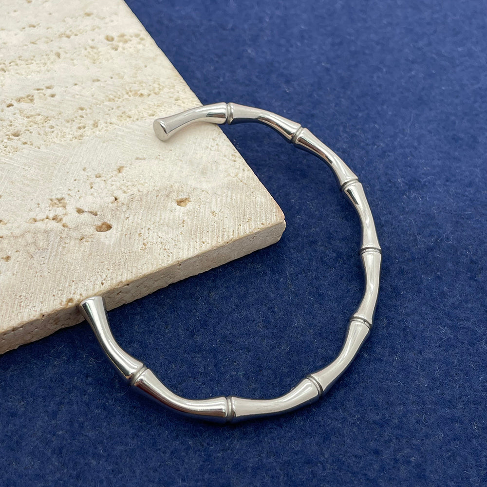 Half-open bamboo joint bracelet