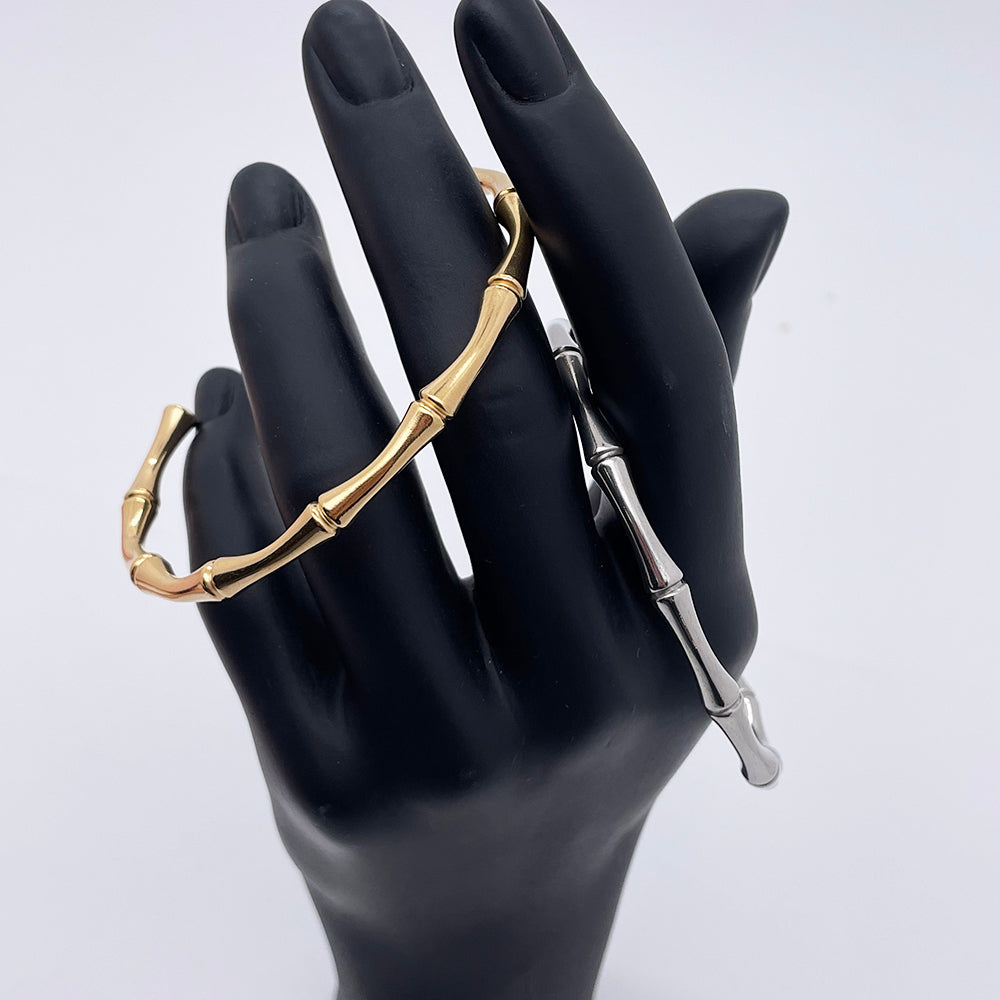 Half-open bamboo joint bracelet