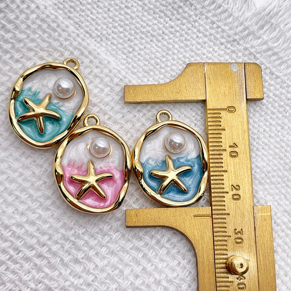 51534 Enamel starfish charm