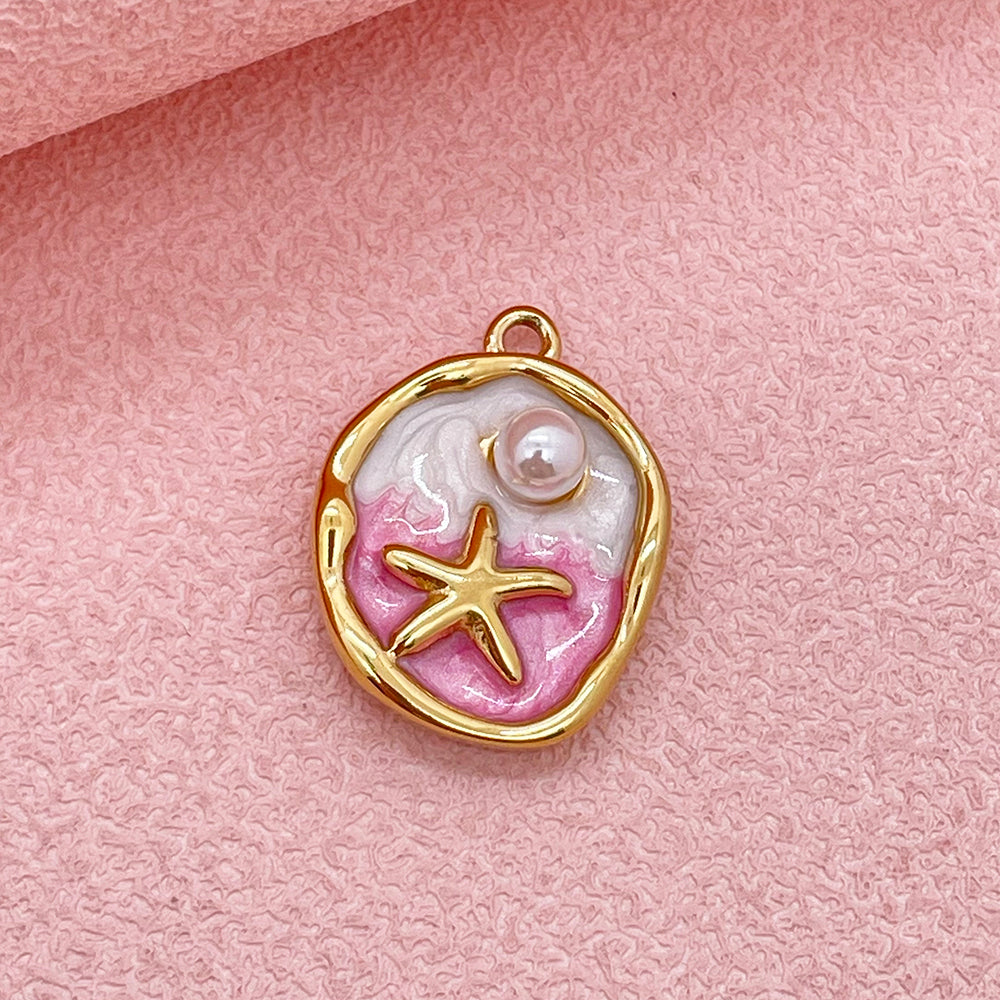 51534 Enamel starfish charm