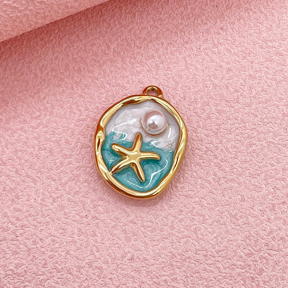 51534 Enamel starfish charm