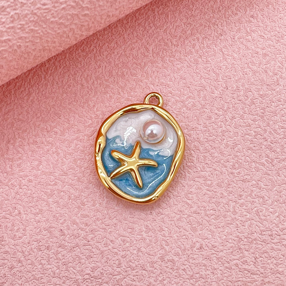 51534 Enamel starfish charm