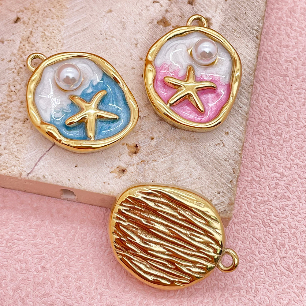 51534 Enamel starfish charm