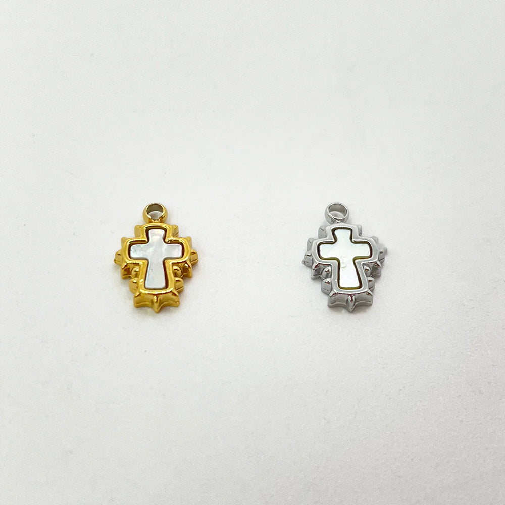 2650 Shell Cross Charm
