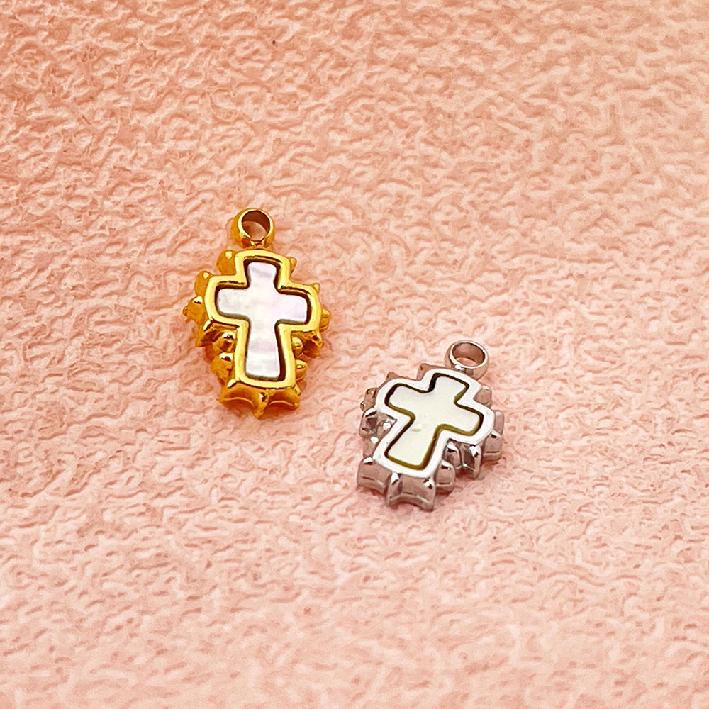 2650 Shell Cross Charm