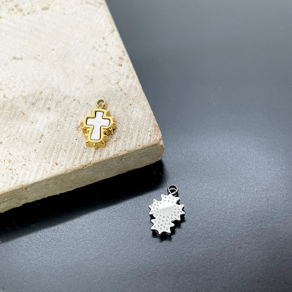 2650 Shell Cross Charm