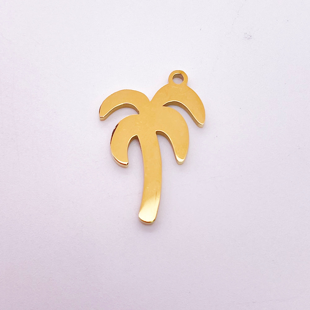 Enamel Coconut tree charm