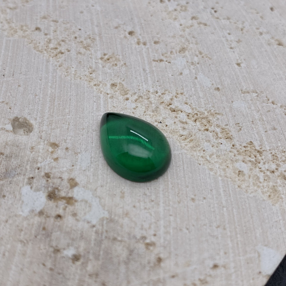 10*14mm Green Lab-grown stone Drop Cobochon