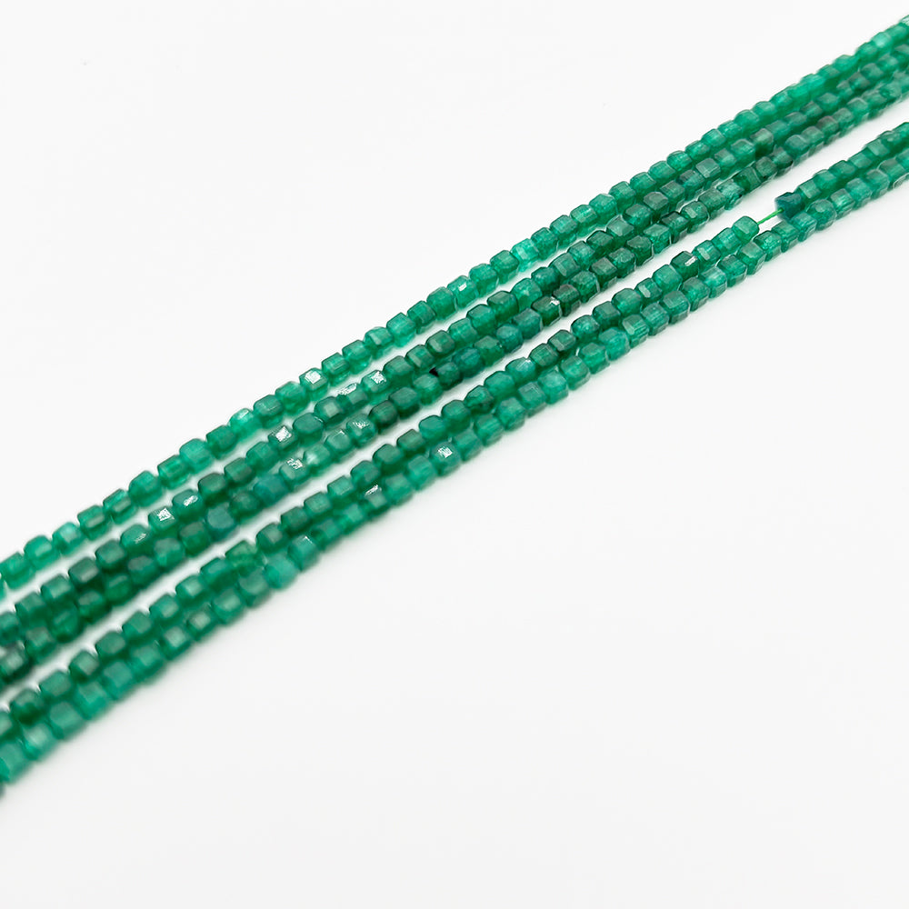 2mm Cube faceted crystal stone beads