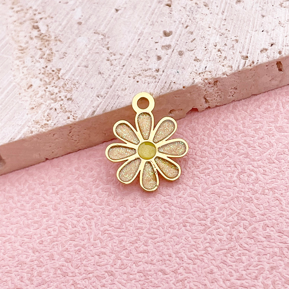 1395 Colorful Flower Charm