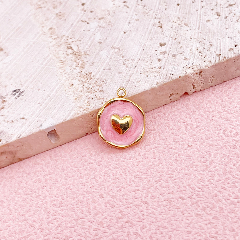 0697 Enamel Heart Charm