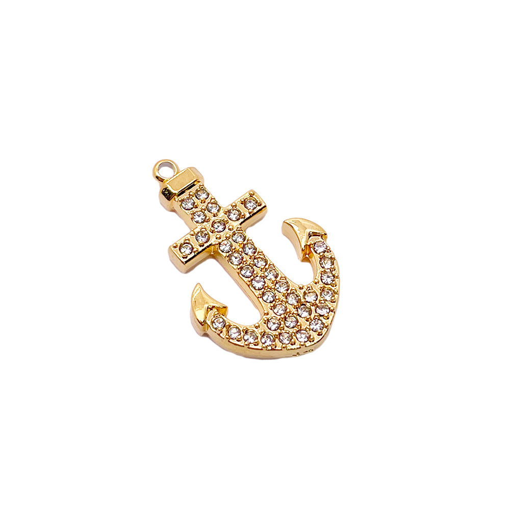 0741 Diamond Anchor Charm