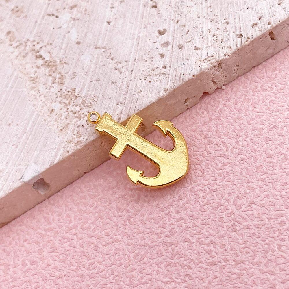 0741 Diamond Anchor Charm