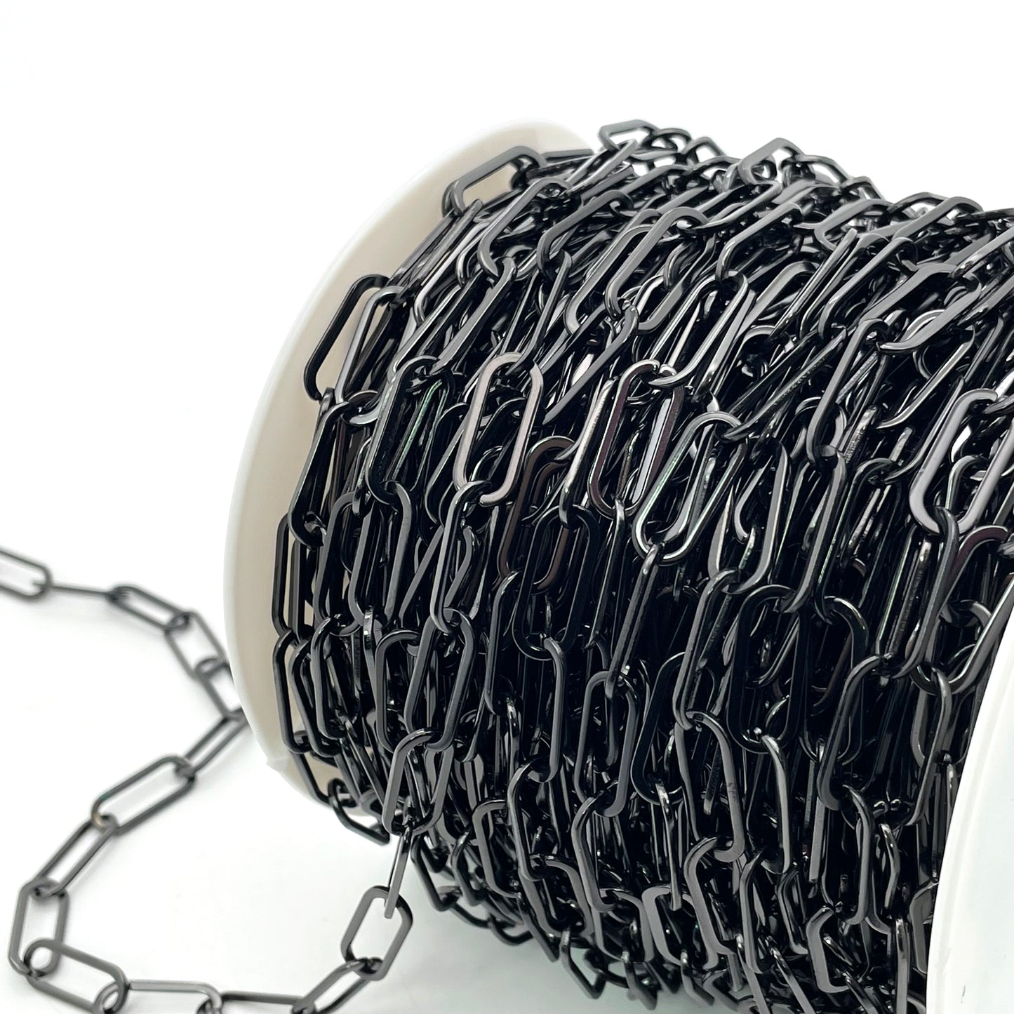 C1205 6.5mm Black Paperclip Chain