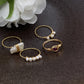Wire wrapped Pearl Rings,Baroque Pearl Jewelry Thin Ring