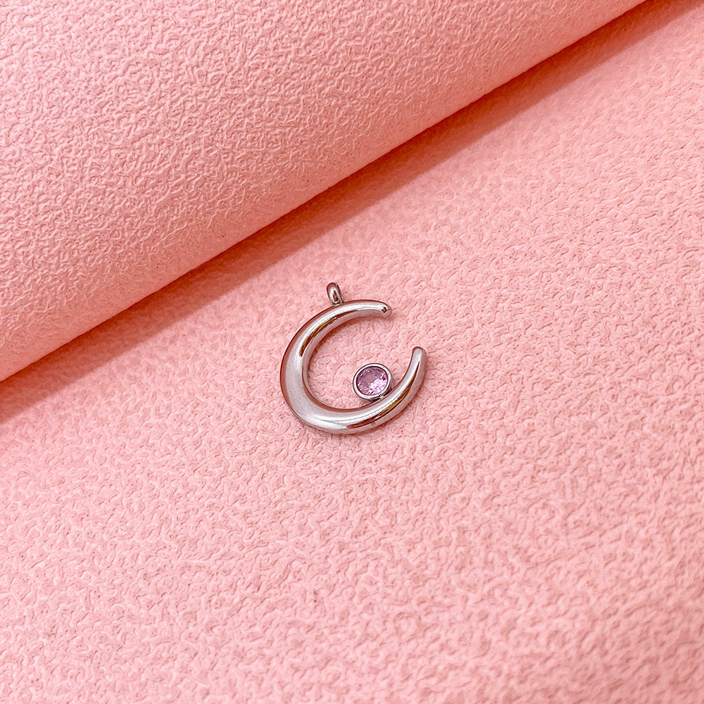 PC431 Crystal moon charm