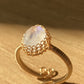 Wire wrapped Moonstone ring,June Birthstone Ring ,Handmade adjustable ring
