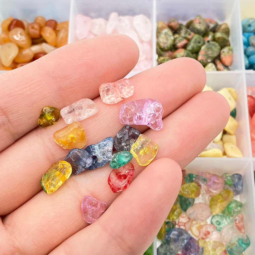 24 Colors Crystal Chips Beads of box