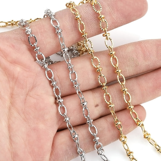 C1379 Amboss oval chain-Vacuum Plating Waterproof Stainless steel chain