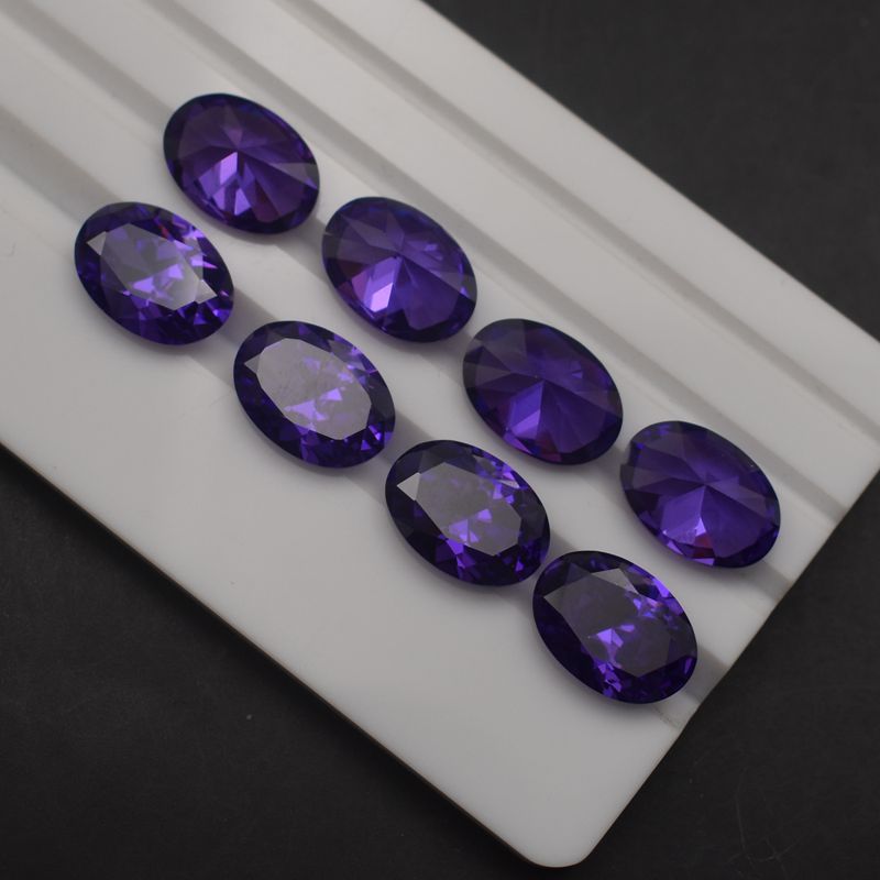 Oval Violet Blue Cubic Zircon 8*10mm