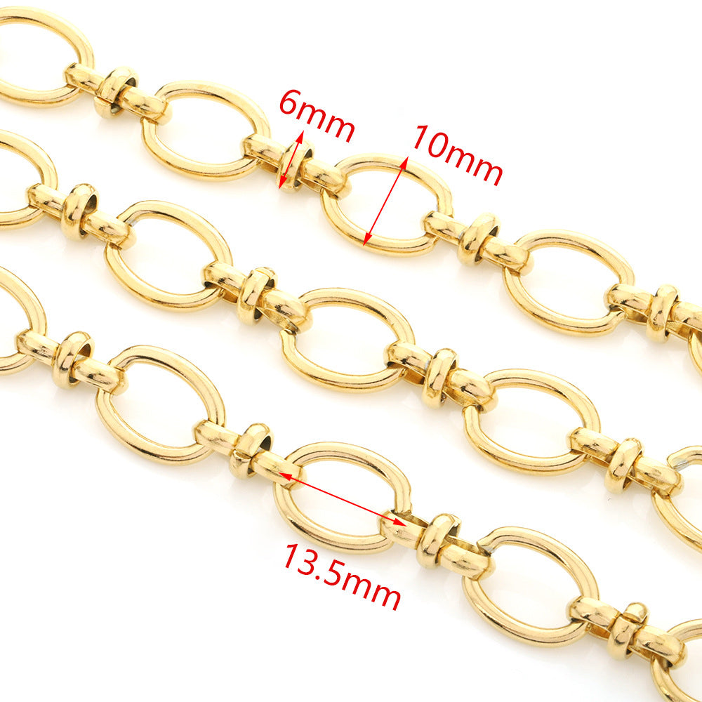 C1554 10/6mm 3:1 circle chain-Vacuum Plating Waterproof Stainless steel chain