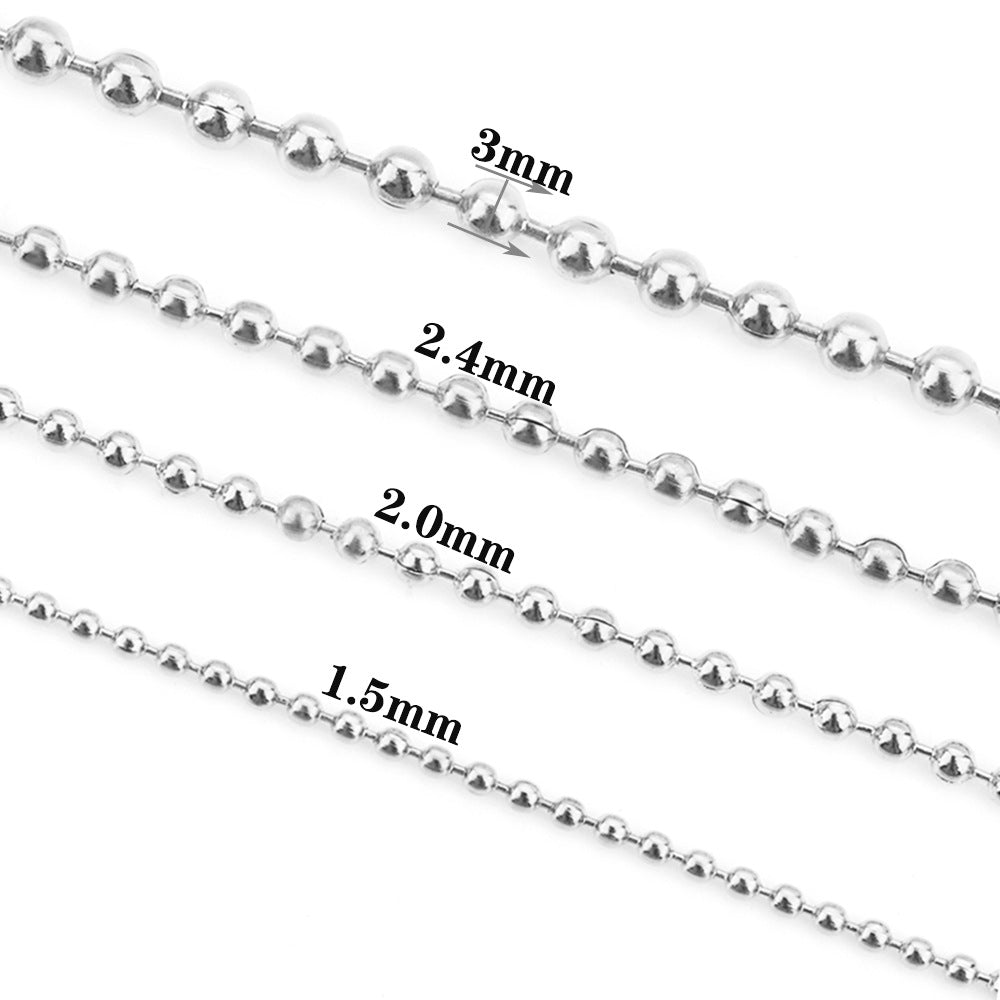 C1242 Steel ball chain Chain-Vacuum Plating Waterproof Stainless steel chain