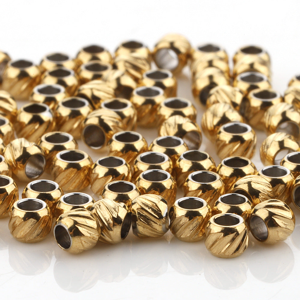 50pcs Metal Pumpkin beads in Stainless Steel for DIY