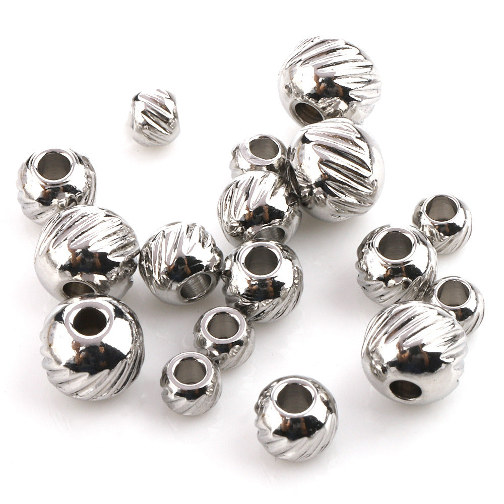 50pcs Metal Pumpkin beads in Stainless Steel for DIY
