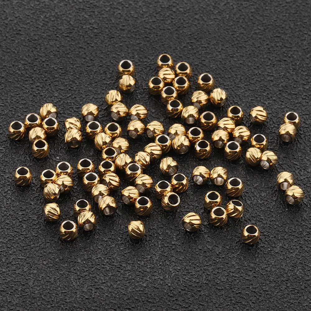 50pcs Metal Pumpkin beads in Stainless Steel for DIY