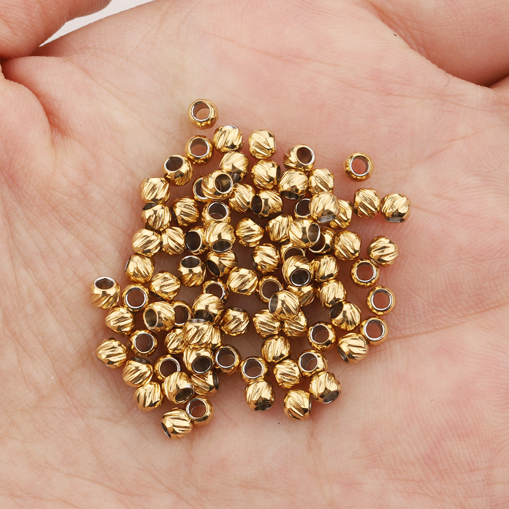 50pcs Metal Pumpkin beads in Stainless Steel for DIY