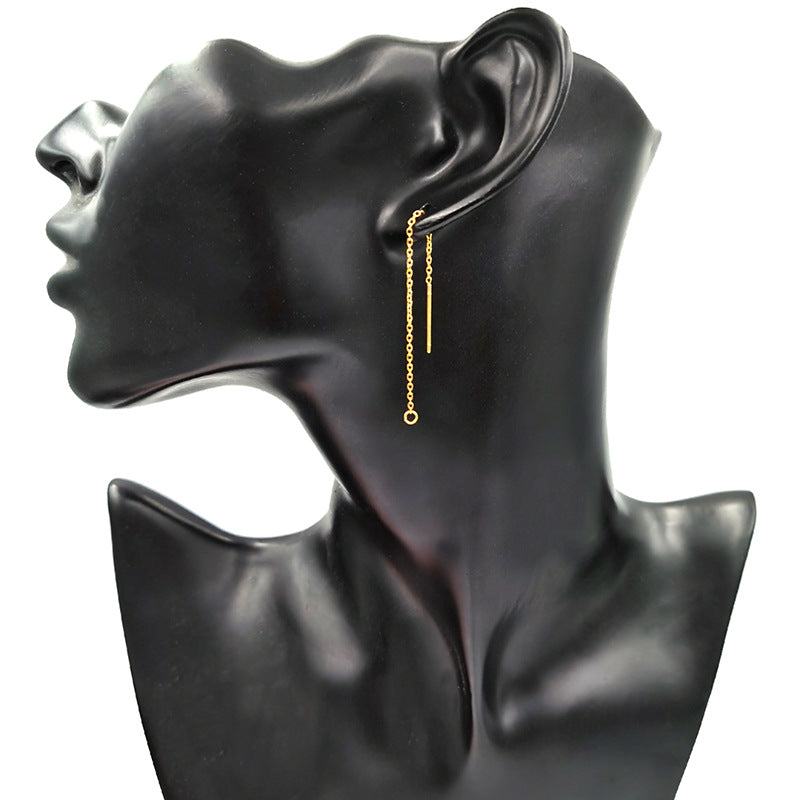 10pcs Threader earrings Chain Earrings in stainless steel